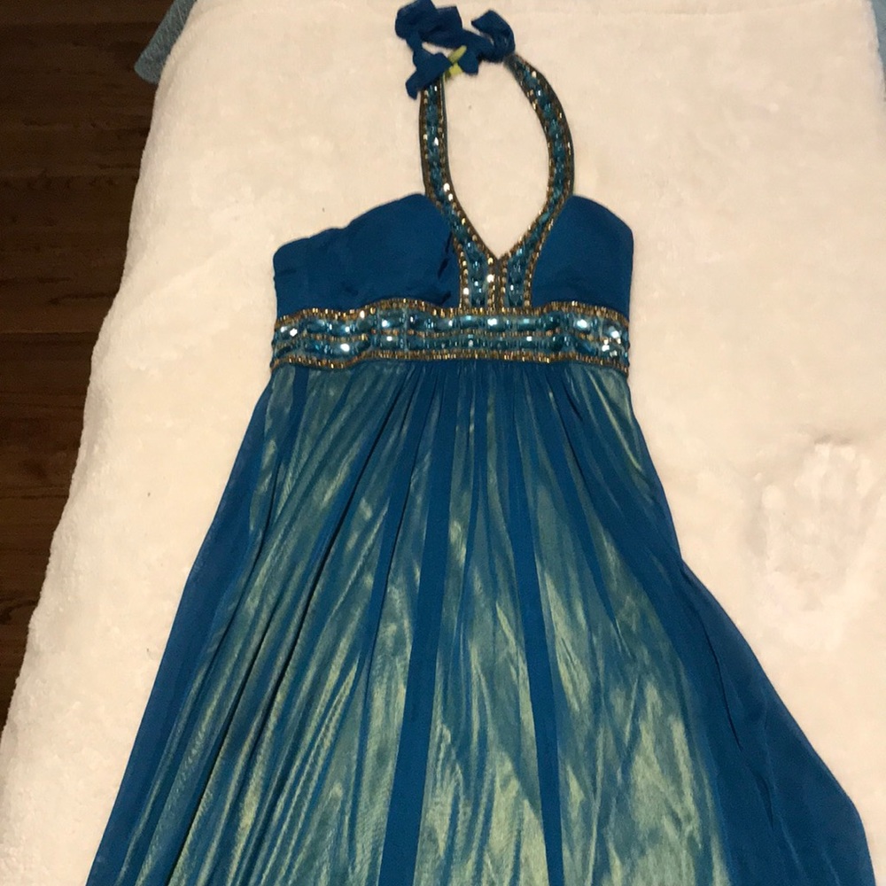 Full length halter dress
